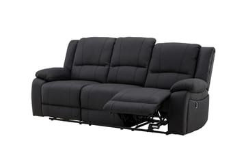 Reclinersoffa med hörn Comfort Living Singapore Reclinersoffa 3 sits Konstläder Black - Products - Möbler - Soffa - Biosoffa & reclinersoffa - 3 sits biosoffa & reclinersoffa