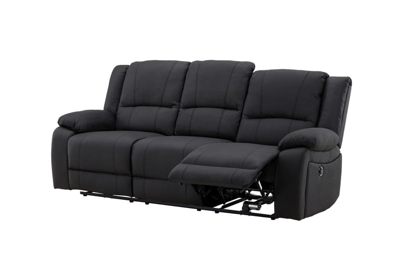 Reclinersoffa med hörn Comfort Living Singapore Reclinersoffa 3 sits Konstläder Black - Products - Möbler - Soffa - Biosoffa & reclinersoffa - 3 sits biosoffa & reclinersoffa