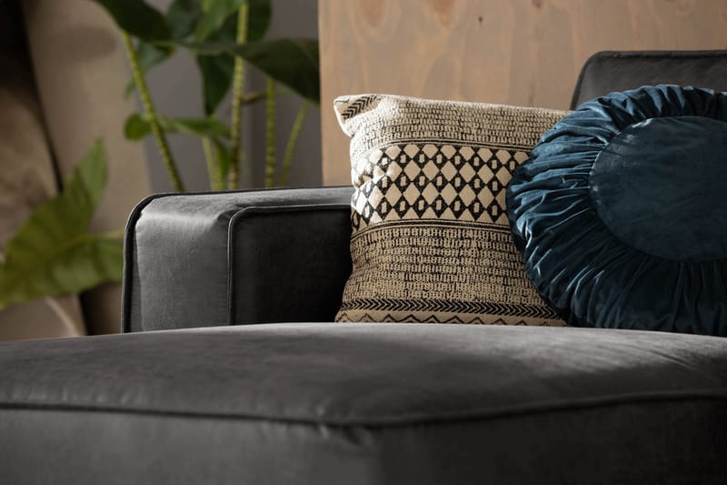 Akron 2-sits Soffa med Divan Vänster Bondedläder - Mörkgrå - Products - Möbler - Soffa - Divansoffa & schäslongsoffa - 2 sits soffa med divan