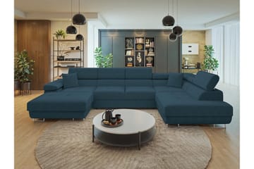 Gabina Soffa med Divan och Schäslong 4-sits - Blå - Products - Möbler - Soffa - Divansoffa & schäslongsoffa - 4 sits soffa med divan