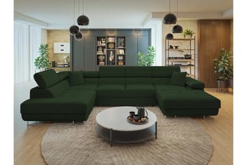 Gabina Soffa med Divan och Schäslong 4-sits - Grön - Products - Möbler - Soffa - Divansoffa & schäslongsoffa - 4 sits soffa med divan