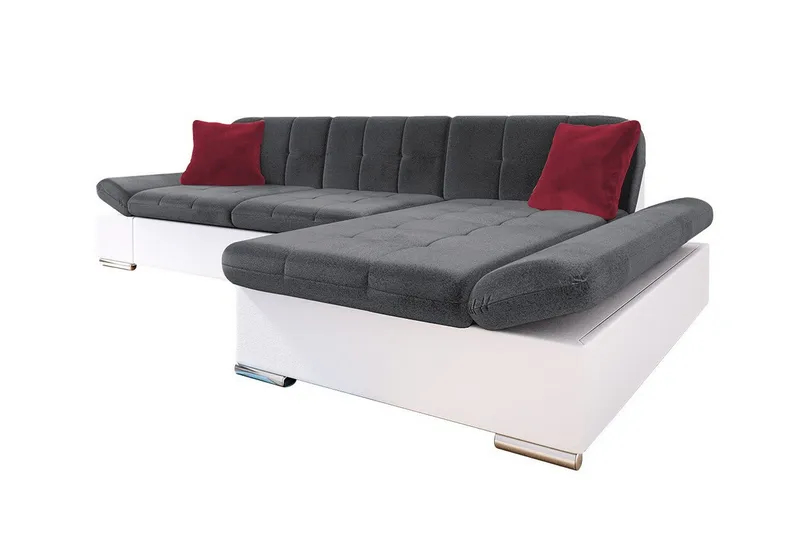 Kintore 3-sits Hörnsoffa Dark Grey/White