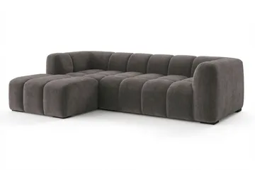 Marlow 3-sits Bubblig Divansoffa vänster - Grå - Products - Möbler - Soffa - Divansoffa & schäslongsoffa - 3 sits soffa med divan