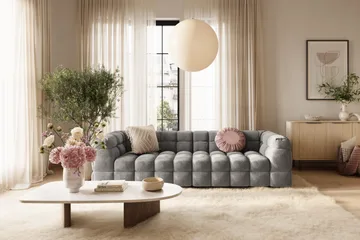 Elise 4-sits Bubblig Soffa - Mörkgrå - Products - Möbler - Soffa - 4 sits soffa