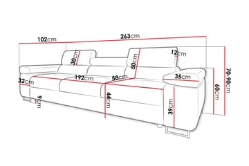 Gabina Soffa 3-sits - Beige - Products - Möbler - Soffa - 3 sits soffa
