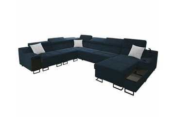 Galbally 5-sits Hörnsoffa Dark blue - Products - Möbler - Soffa - Sammetssoffa