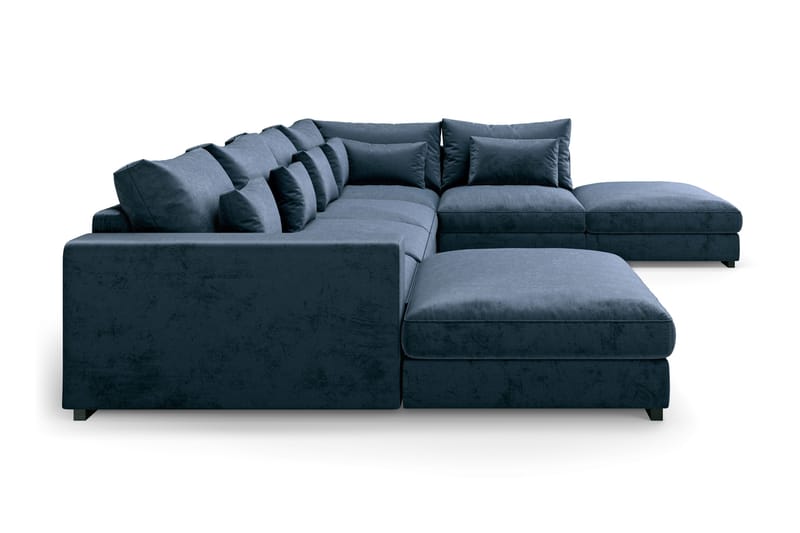 Dubai U-modulsoffa med Divan Vänster Sammet - Blå - Products - Möbler - Soffa - Modulsoffa - Komplett modulsoffa