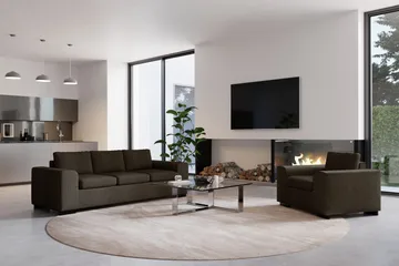 Link/Connect Nackstöd Rund - Brun - Products - Möbler - Soffa - Sofftillbehör - Nackstöd soffa