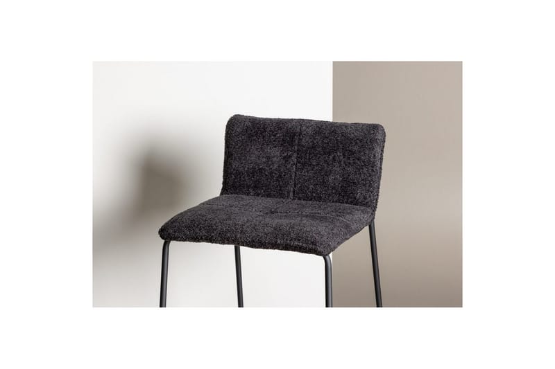 Barstol Bisbee Bouclé - Svart - Products - Möbler - Fåtölj & stolar - Barstol & barpall