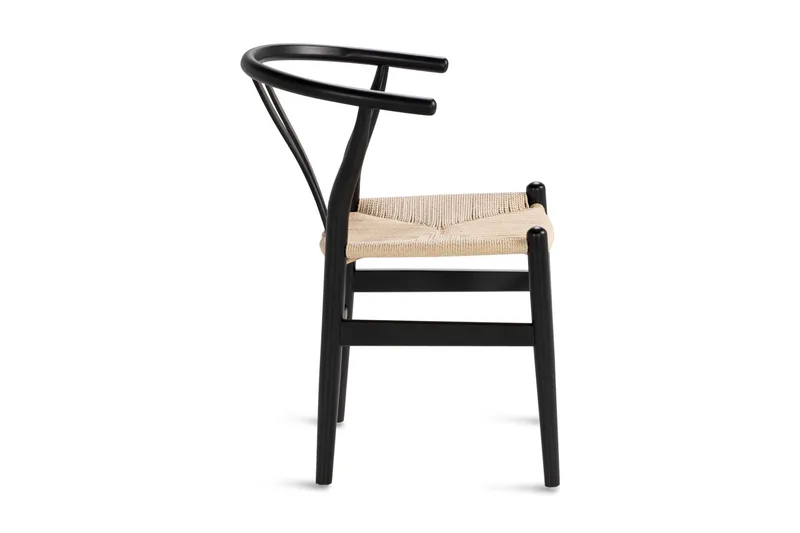 Dastoori Matstol med Armstöd - Svart / Natur / Beige - Products - Möbler - Fåtölj & stolar - Matstol & köksstol