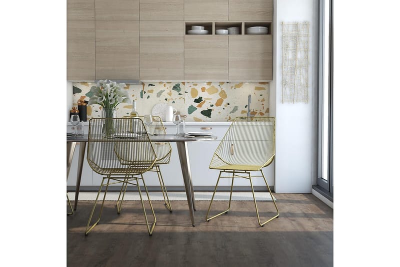 Ellis Matstol Guld - CosmoLiving - Products - Möbler - Fåtölj & stolar - Matstol & köksstol