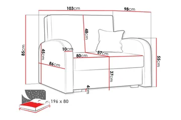 Denegal Bäddf åtölj - Brun - Products - Möbler - Fåtölj & stolar - Fåtölj - Bäddfåtölj