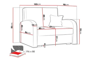 Denegal Bäddfåtölj Light pink - Products - Möbler - Fåtölj & stolar - Fåtölj - Bäddfåtölj