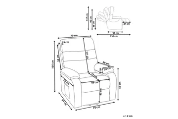 Elektrisk reclinerfåtölj Rise Beige - Beige - Products - Möbler - Fåtölj & stolar - Fåtölj - Biofåtölj & reclinerfåtölj