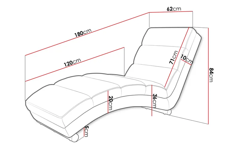 Regalado Liggfåtölj - Vit/Beige/Ljusgrå - Products - Möbler - Fåtölj & stolar - Fåtölj - Liggfåtölj