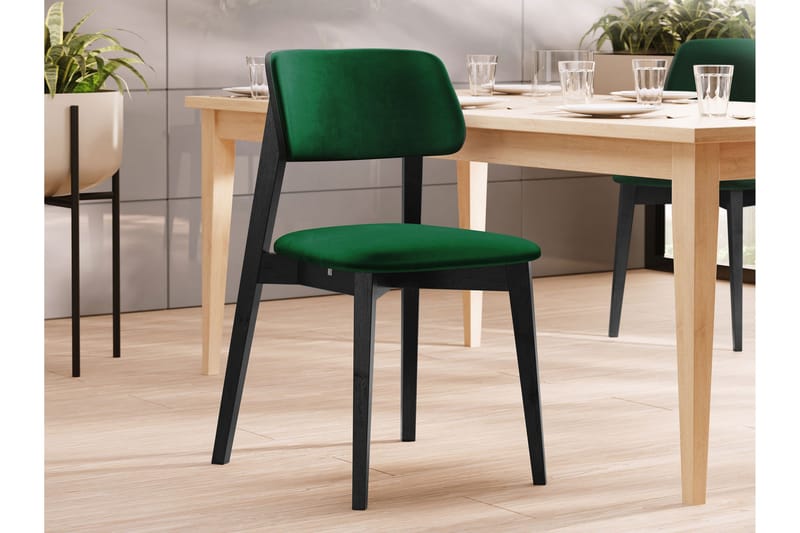 Ferrara Matstol - Grön/Svart - Products - Möbler - Fåtölj & stolar - Matstol & köksstol