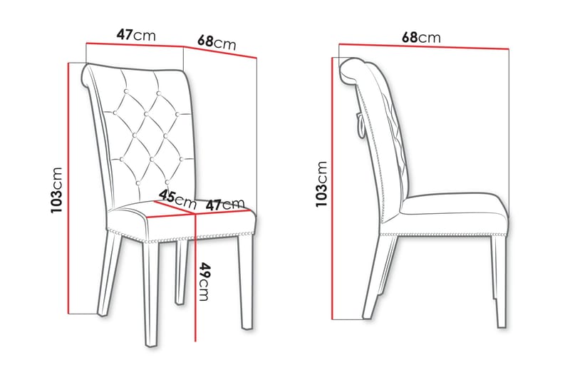 Garvin Matstol - Beige/Vit - Products - Möbler - Fåtölj & stolar - Matstol & köksstol