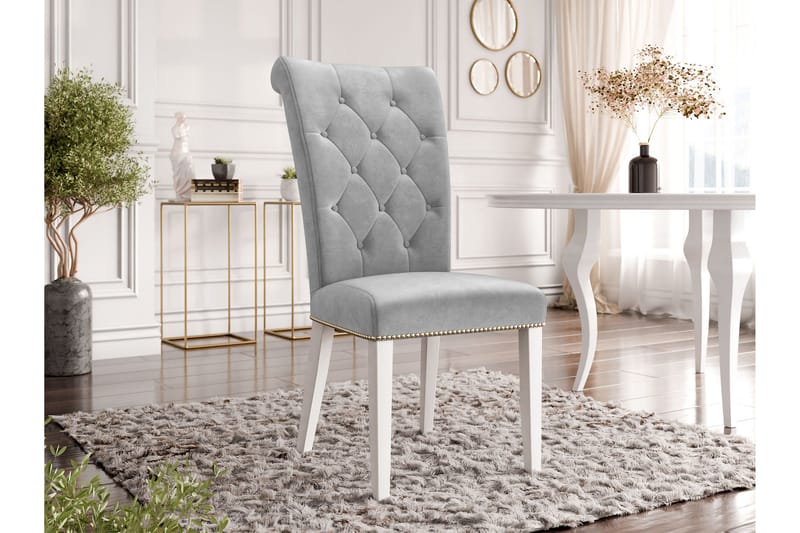 Garvin Matstol - Ljusgrå/Vit - Products - Möbler - Fåtölj & stolar - Matstol & köksstol