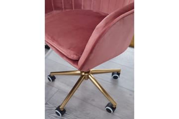 Hubdam Kontorsstol - Rosa/Guld - Products - Möbler - Fåtölj & stolar - Kontorsstol & skrivbordsstol