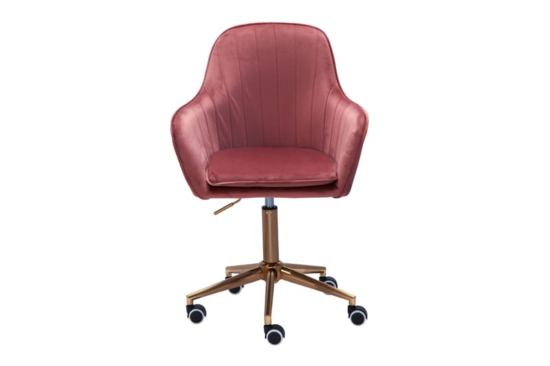 Hubdam Kontorsstol - Rosa/Guld - Products - Möbler - Fåtölj & stolar - Kontorsstol & skrivbordsstol