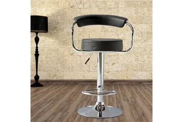 Leon Barstol - Svart/Krom - Products - Möbler - Fåtölj & stolar - Barstol & barpall