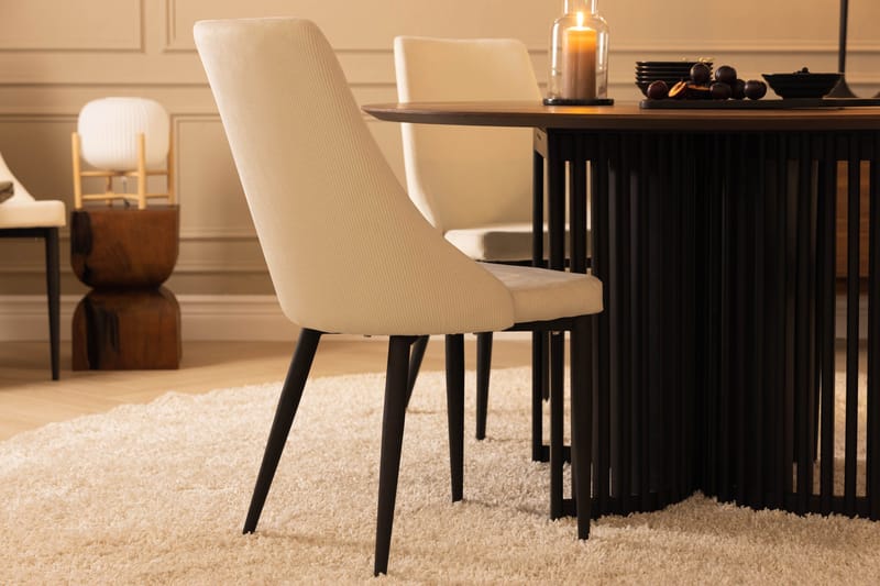 Leone Matstol - Svart/Beige - Products - Möbler - Fåtölj & stolar - Matstol & köksstol