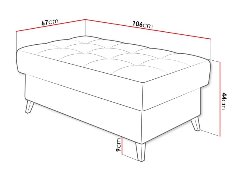 Amshyttan Fotpall 106 cm - Lila - Products - Möbler - Fåtölj & stolar - Pall & puff - Fotpallar