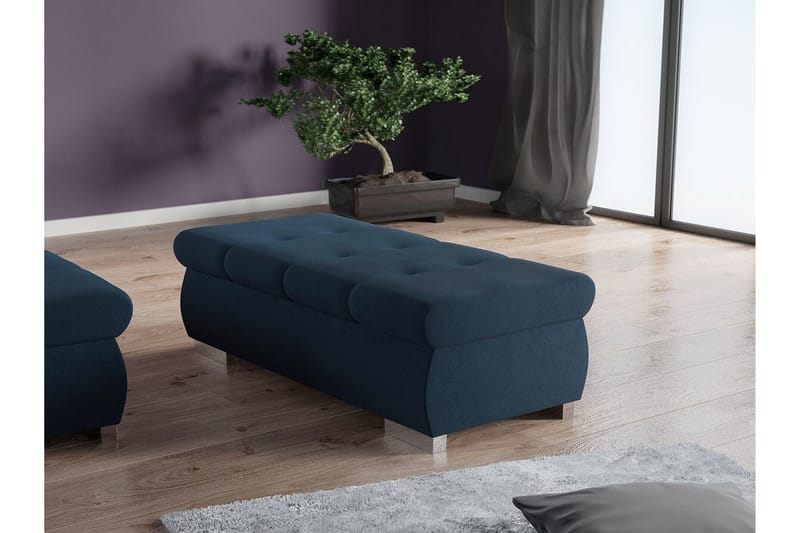 Cerys Fotpall 60 cm - Blå - Products - Möbler - Fåtölj & stolar - Pall & puff - Fotpallar