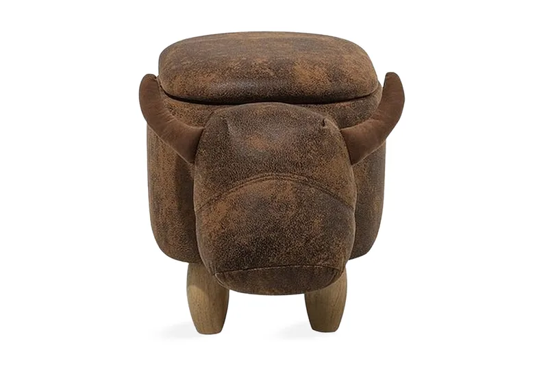 Cow Sittpuff 60 cm, Brun