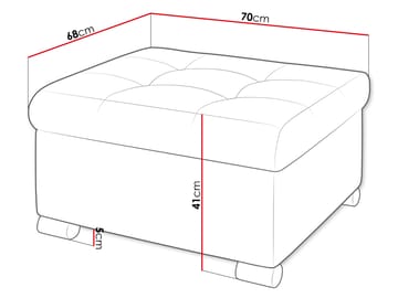 Dynir Fotpall 96 cm - Beige - Products - Möbler - Fåtölj & stolar - Pall & puff - Fotpallar