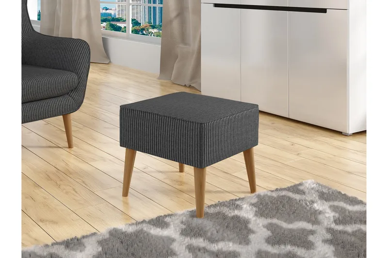 Gabi Fotpall 45 cm - Mörkgrå - Products - Möbler - Fåtölj & stolar - Pall & puff - Fotpallar