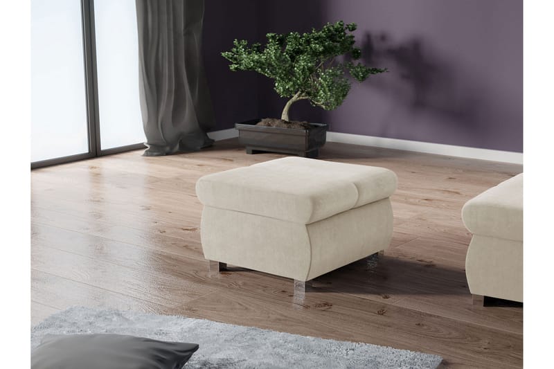 Gamal Fotpall 60 cm - Beige - Products - Möbler - Fåtölj & stolar - Pall & puff - Fotpallar