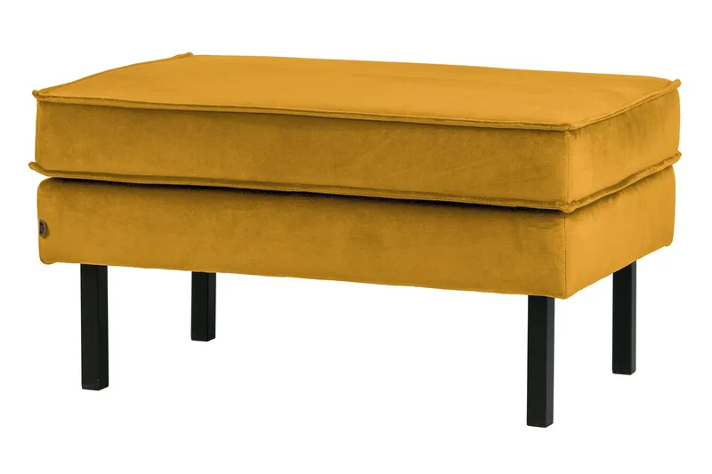 Lissbon Fotpall Sammet, Ockra