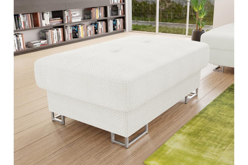Reginia Fotpall 104 cm - Vit - Products - Möbler - Fåtölj & stolar - Pall & puff - Fotpallar