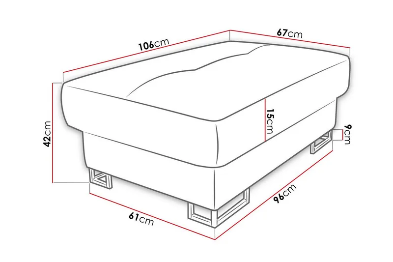 Reginia Fotpall 67 cm