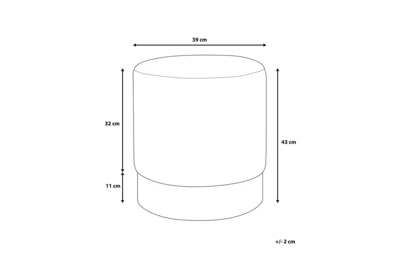 Sophia Sittpuff 39 cm - Rosa - Products - Möbler - Fåtölj & stolar - Pall & puff - Sittpuff