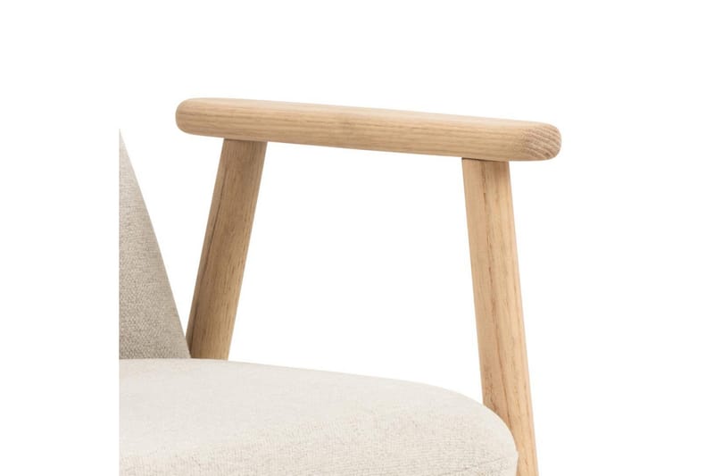 Reciclar Matstol i Bouclé med armstöd i ek trä - Beige - Products - Möbler - Fåtölj & stolar - Karmstol
