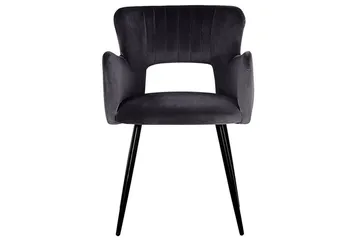 Set med 2 matstolar Sanilac - Svart - Products - Möbler - Fåtölj & stolar - Karmstol