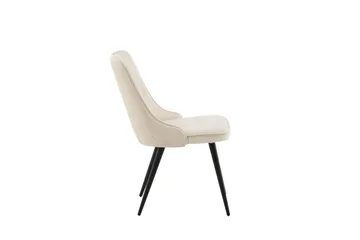 Velvet Deluxe Lyx Sammetstol - Svart/Beige - Products - Möbler - Fåtölj & stolar - Matstol & köksstol