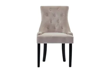 Viktoria Matstol Sammet - Sand / Beige - Products - Möbler - Fåtölj & stolar - Matstol & köksstol