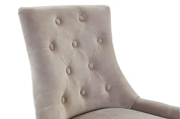 Viktoria Matstol Sammet - Sand / Beige - Products - Möbler - Fåtölj & stolar - Matstol & köksstol