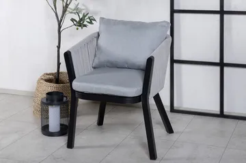 Virya Matstol med Dyna - Grå/Svart - Products - Möbler - Fåtölj & stolar - Matstol & köksstol