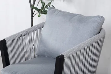 Virya Matstol med Dyna - Grå/Svart - Products - Möbler - Fåtölj & stolar - Matstol & köksstol