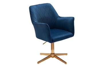 Willowdale Kontorsstol med Armstöd - Mörkblå/Guld - Products - Möbler - Fåtölj & stolar - Kontorsstol & skrivbordsstol