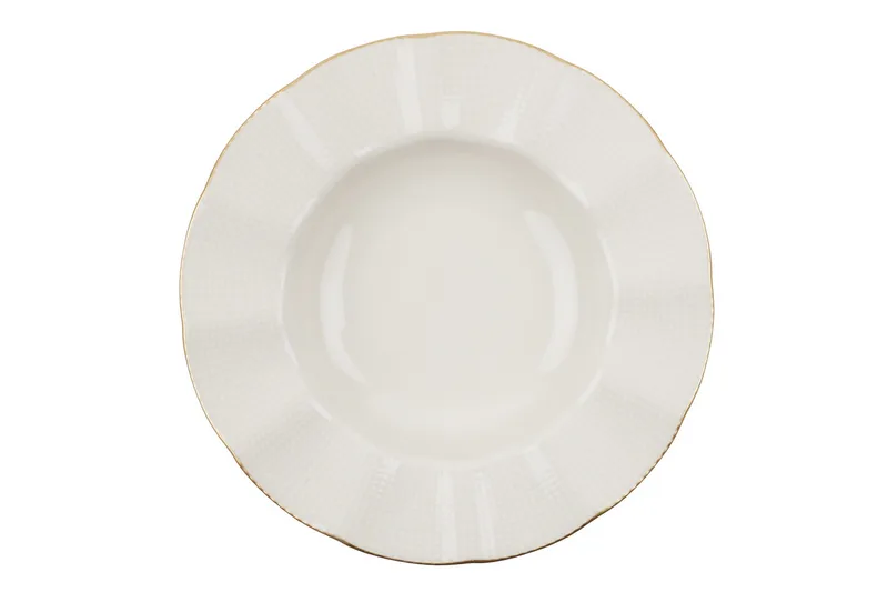 Adine Middagsservis 24 Delar Porslin - Creme/Guld - Products - Servering & matlagning - Porslin