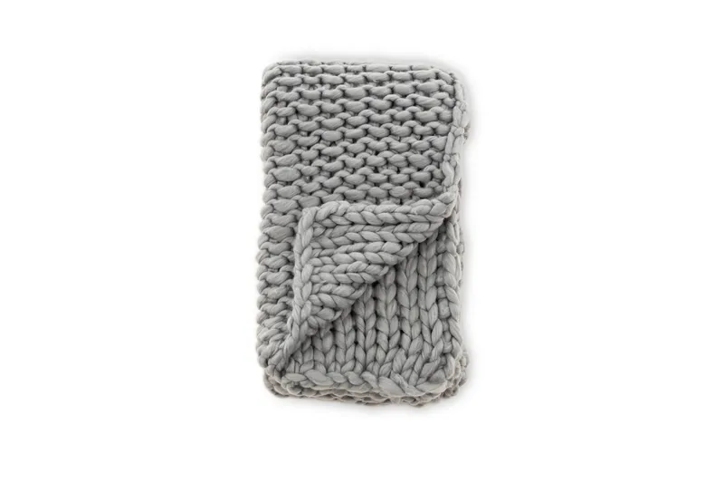 Kate Pläd 130x170 cm - Ljusgrå - Products - Textil & mattor - Filt & pläd