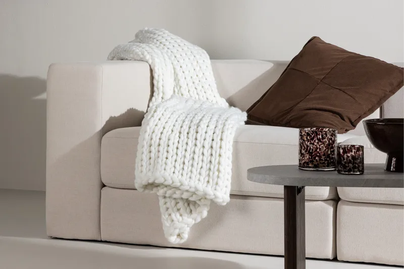 Kate Pläd 130x170 cm - Vit - Products - Textil & mattor - Filt & pläd