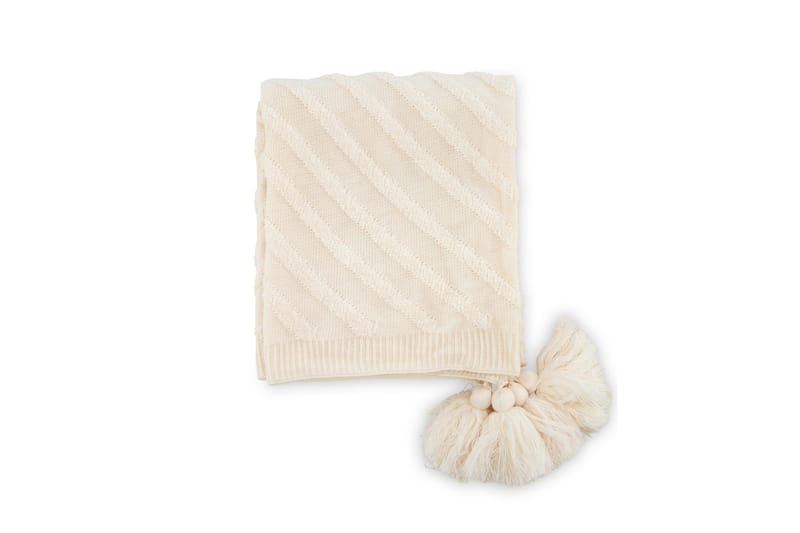 Katlyn Pläd 130x170 cm - Vit - Products - Textil & mattor - Filt & pläd