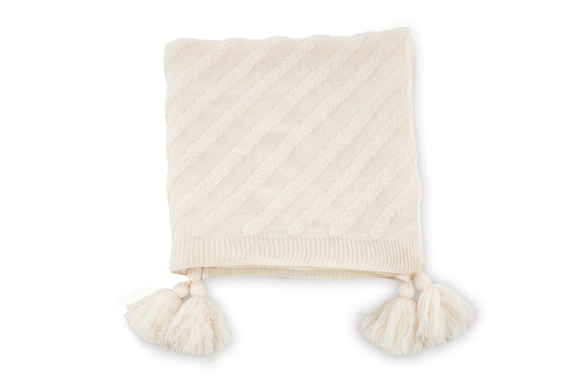 Katlyn Pläd 130x170 cm - Vit - Products - Textil & mattor - Filt & pläd