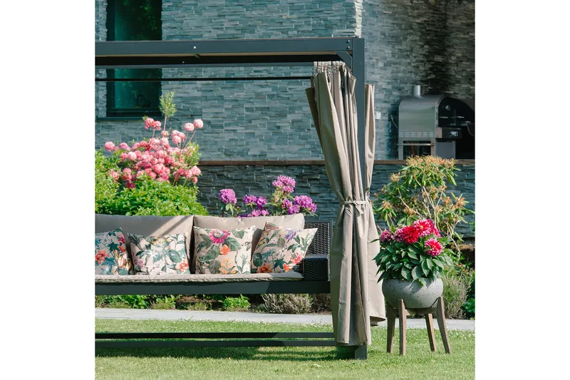 Kudde Amazonia - Brun/Blå/Flerfärgad - Products - Textil & mattor - Kudde & kuddfodral - Prydnadskudde & soffkudde